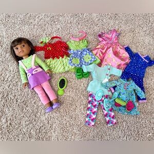 (American Girl) Wellie Wishers Ashlyn Doll and Clothing Lot